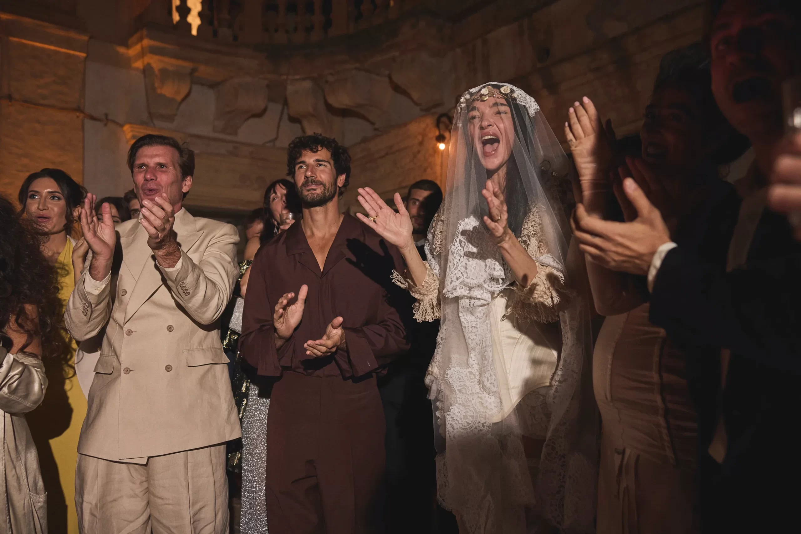 De bruiloft van Mariacarla Boscono en Claudio Stecchi