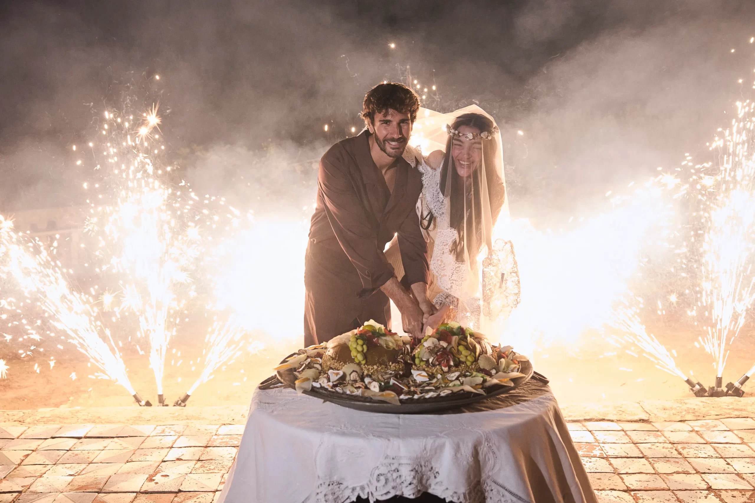 De bruiloft van Mariacarla Boscono en Claudio Stecchi