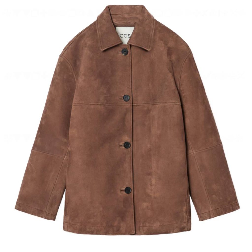 Cropped jack in suède look met tailleceintuur main image 1
