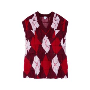 Bottega veneta vest in geruite stof