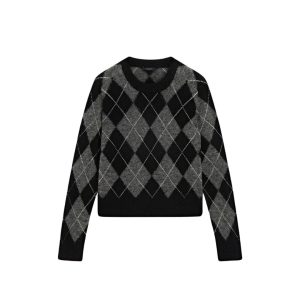 Massimo Dutti trui in geruite stof