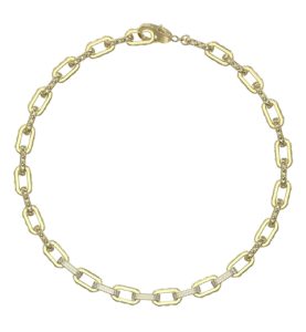 Guess schakelketting goud met kristallen