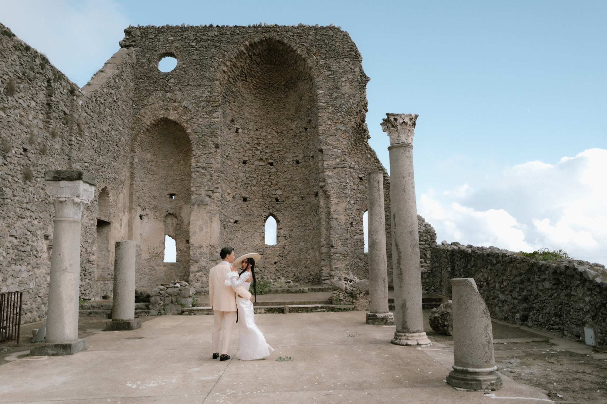 De bruiloft van Rumailah Burden in Ravello aan de Amalfikust