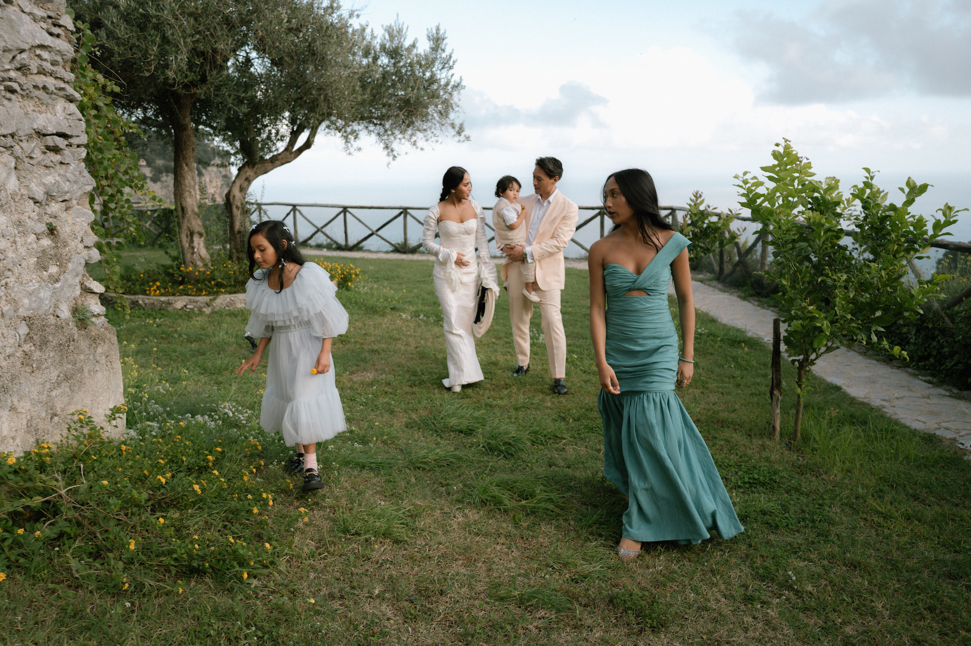 De bruiloft van Rumailah Burden in Ravello aan de Amalfikust