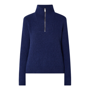 armed angels grofgebreide trui wol halve rits