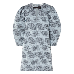 ganni blauwe mini jurk tuniek