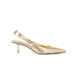 Gouden slingbacks van Jimmy Choo