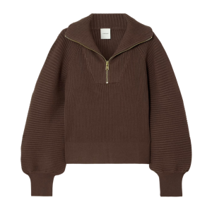 vbarley rib trui halve rits