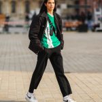 sporty streetstyle model look in parijs