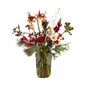 Bloomon boeket in bordeauxrode kleur