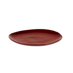 Serax bord in bordeauxrode kleur