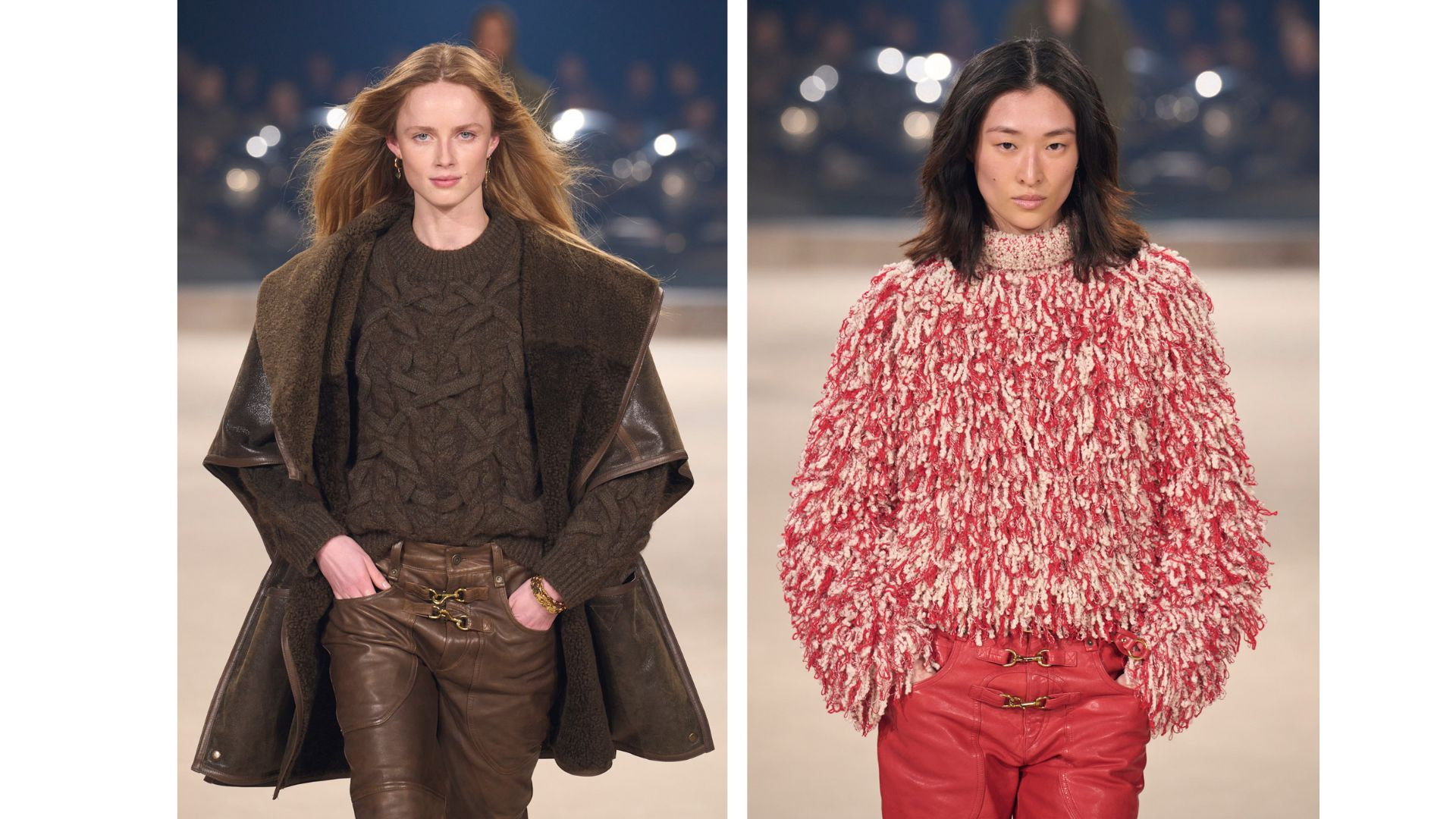 Isabel Marant herfst/winter 2024 collectie met foute kersttruien