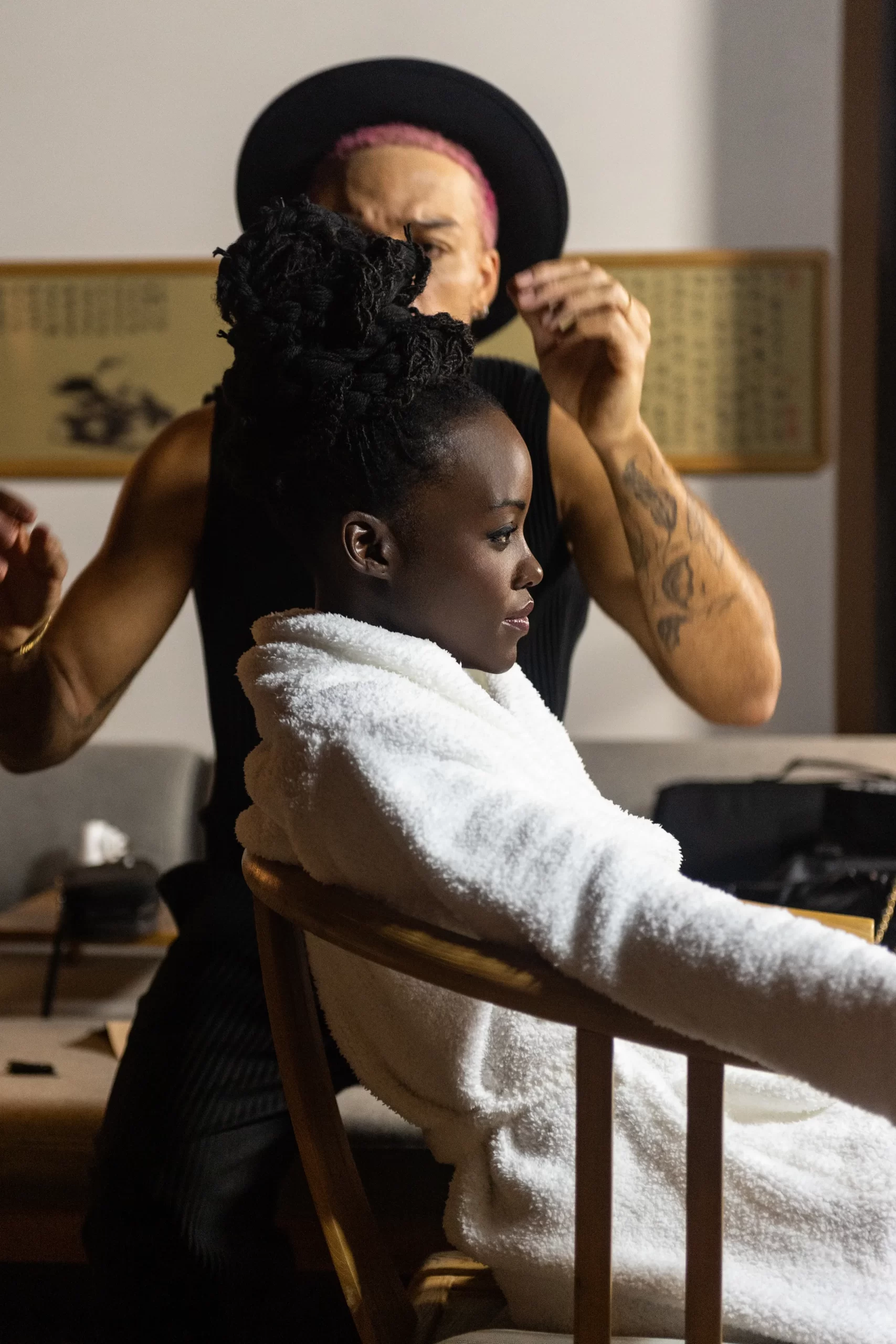 Lupita Nyong'o voor Chanel show in Hangzhou
