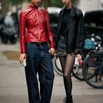 Paris streetstyle wide leg jeans