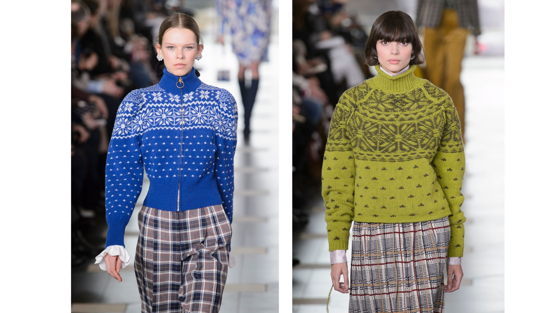 Tory Burch herfst/winter 2017 met foute kersttruien