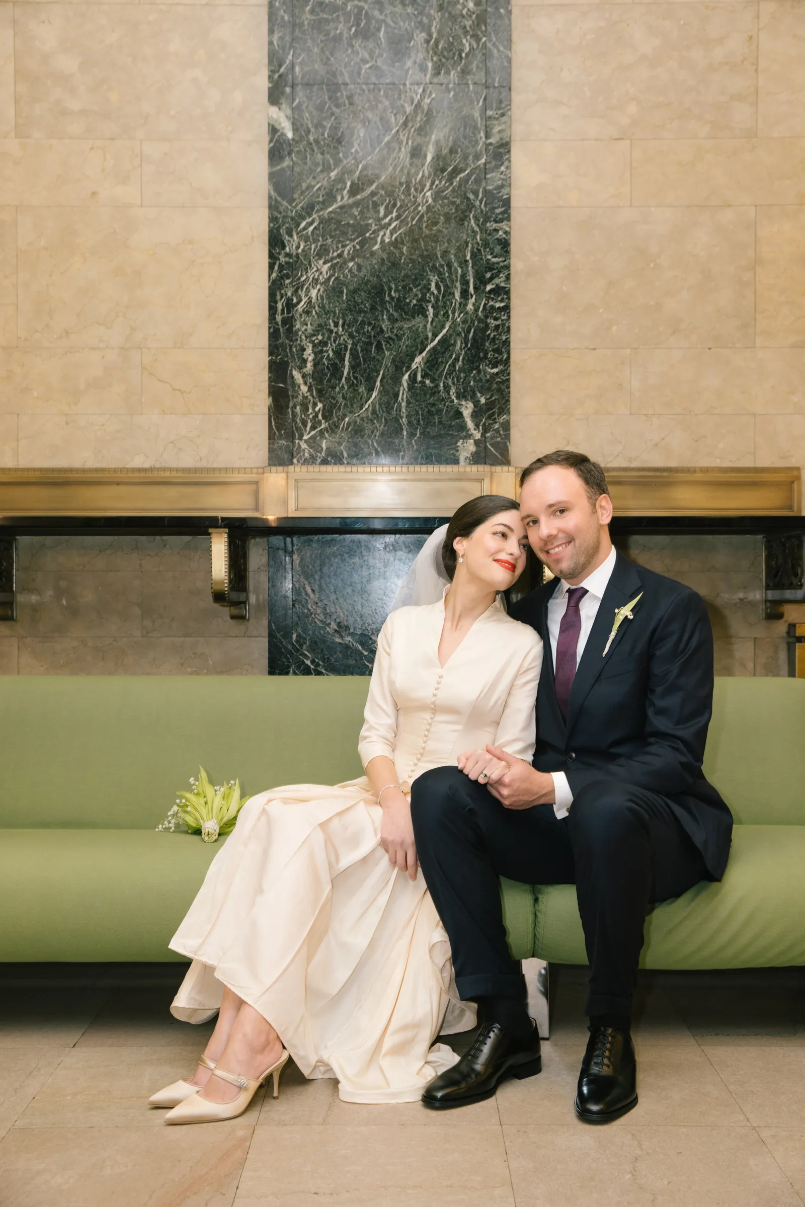 Lilah Ramzi tijdens haar bruiloft