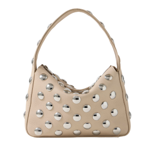 khaite leren schoudertas Elena studs