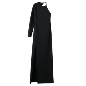 mango asymmetrische jurk met open rug