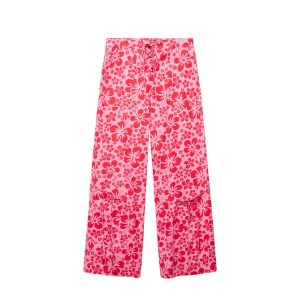 roze rood kleurencombinatie mango broek