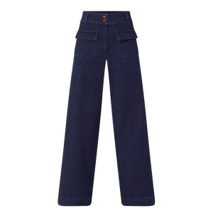 Sessun high waist wide leg jeans donkere wassing