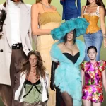 Een collage van de vintage trends voor 2025
