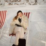 Vivian Hoorn in de sneeuw