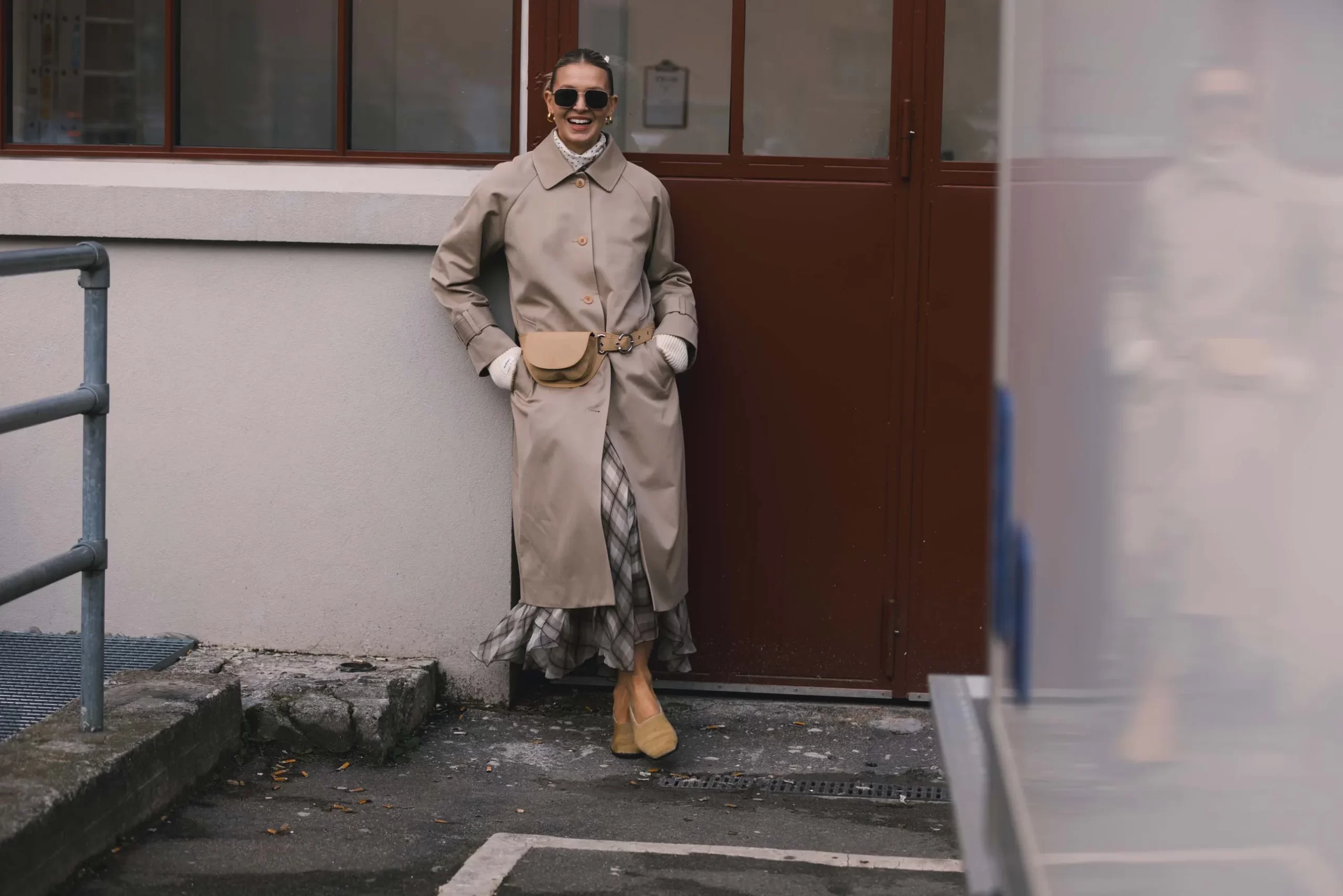 Een streetstyler tijdens de modeweek in Kopenhagen