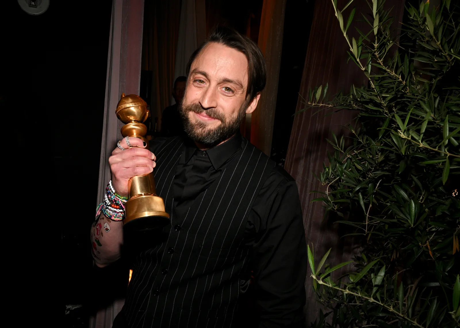 Kieran Culkin bij golden globes 2025