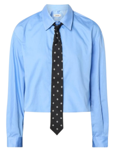 blouse met stropdas in stijl Diane Keaton