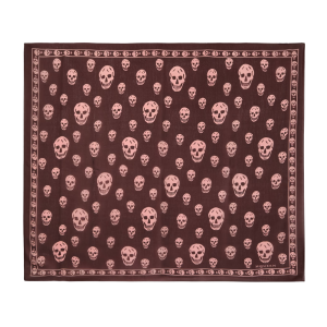 Alexander McQueen skull scarf brown