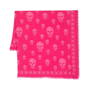 Alexander mcqueen skull scarf pink