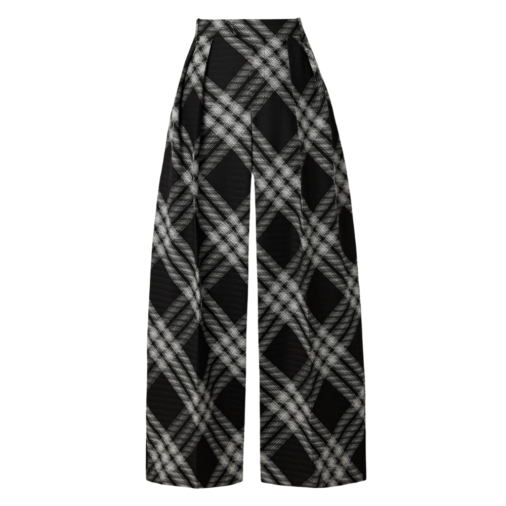 Charles Colby FIT Collectie Geruite Loose Fit Broek BARON CLARCS Plus Size Donkerblauw 17027970