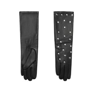 Leren handschoenen met studs