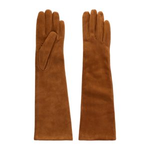 Lange suède handschoenen van Nour Hammour