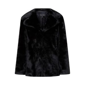 Zwarte faux fur-jas van Phase Eight