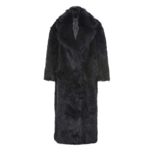 Zwarte faux fur-jas van The Frankie Shop
