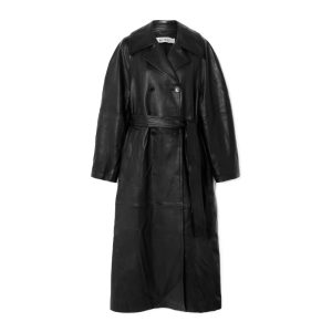 Zwarte leren jas van Rohé