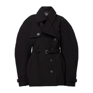 Zwarte trenchcoat van Jacquemus