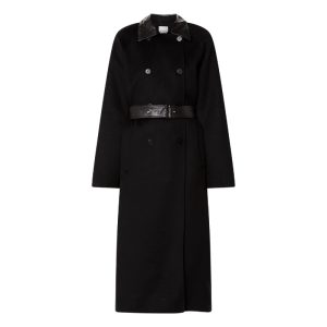 Zwarte trenchcoat van Sandro