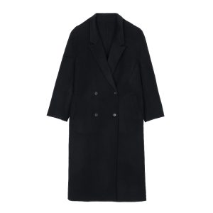 Zwarte wollen mantel van The Frankie Shop