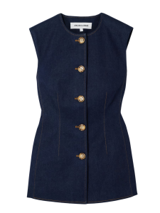 lang gilet denim dames