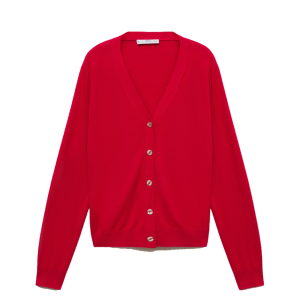 Rood vest met knopen van Mango