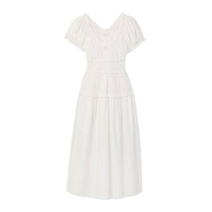 Flowy, romantische, witte jurk.