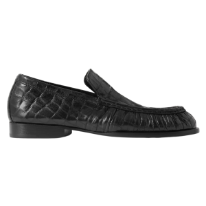 dries van noten croc effect leren loafers