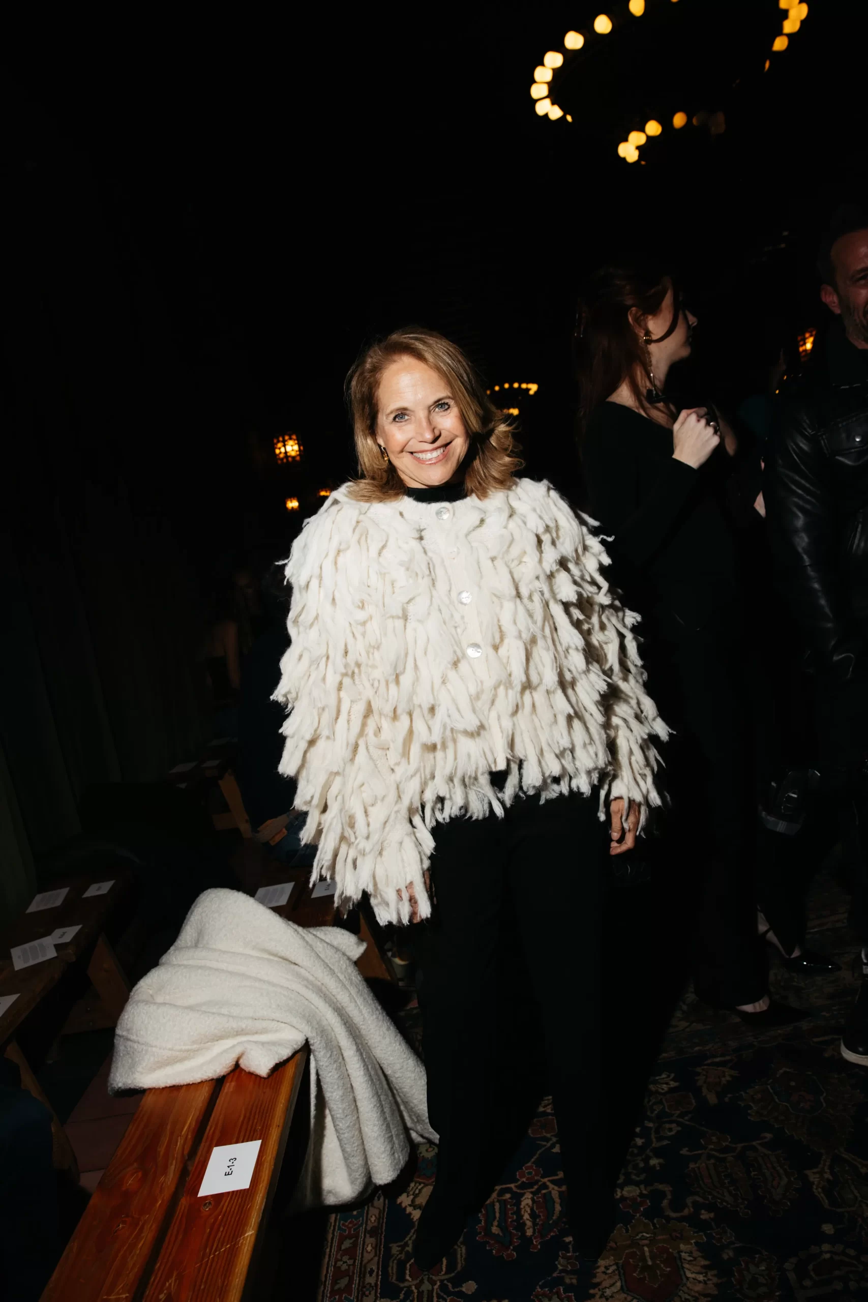 Katie Couric bij Lingua Franca tijdens New York Fashion Week herfst/winter 2025