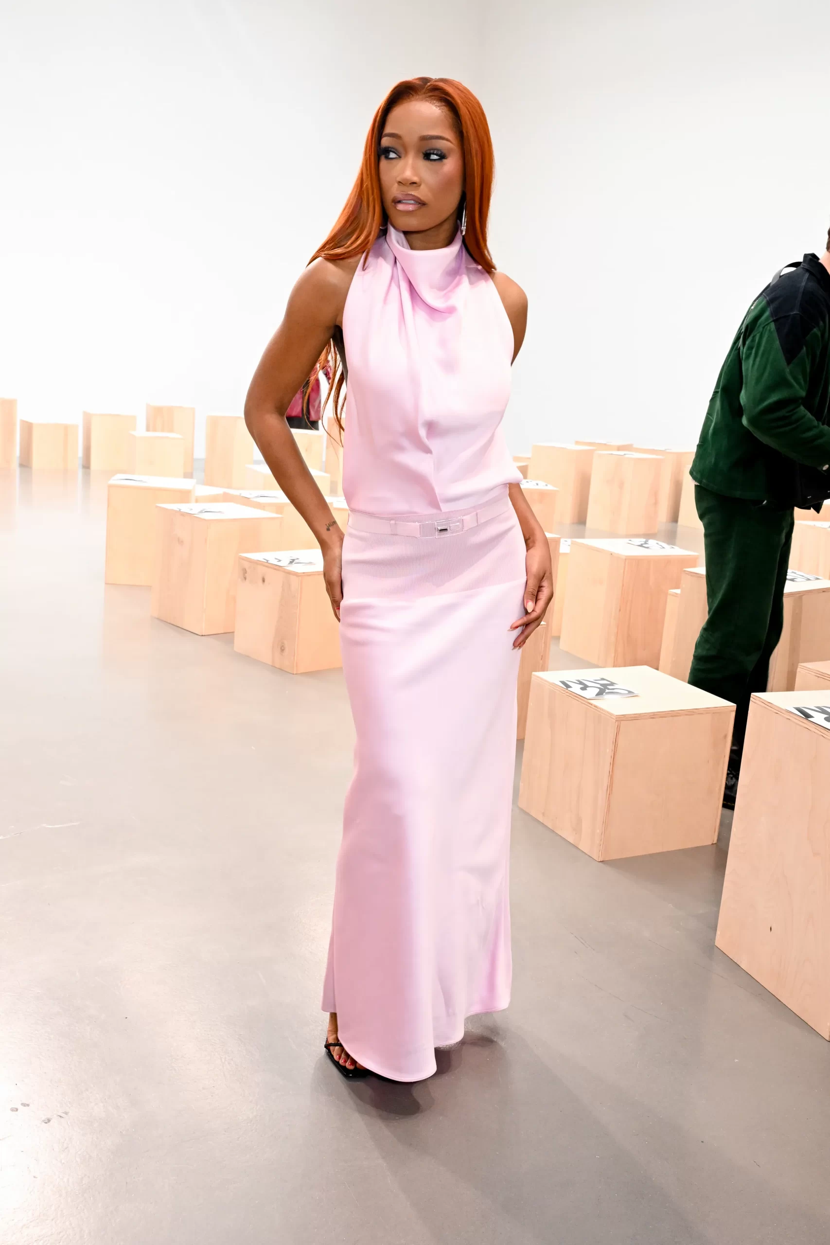 Keke Palmer bij Brandon Maxwell tijdens New York Fashion Week herfst/winter 2025
