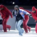 Kendrick Lamar treedt op tijdens de Super Bowl 2025