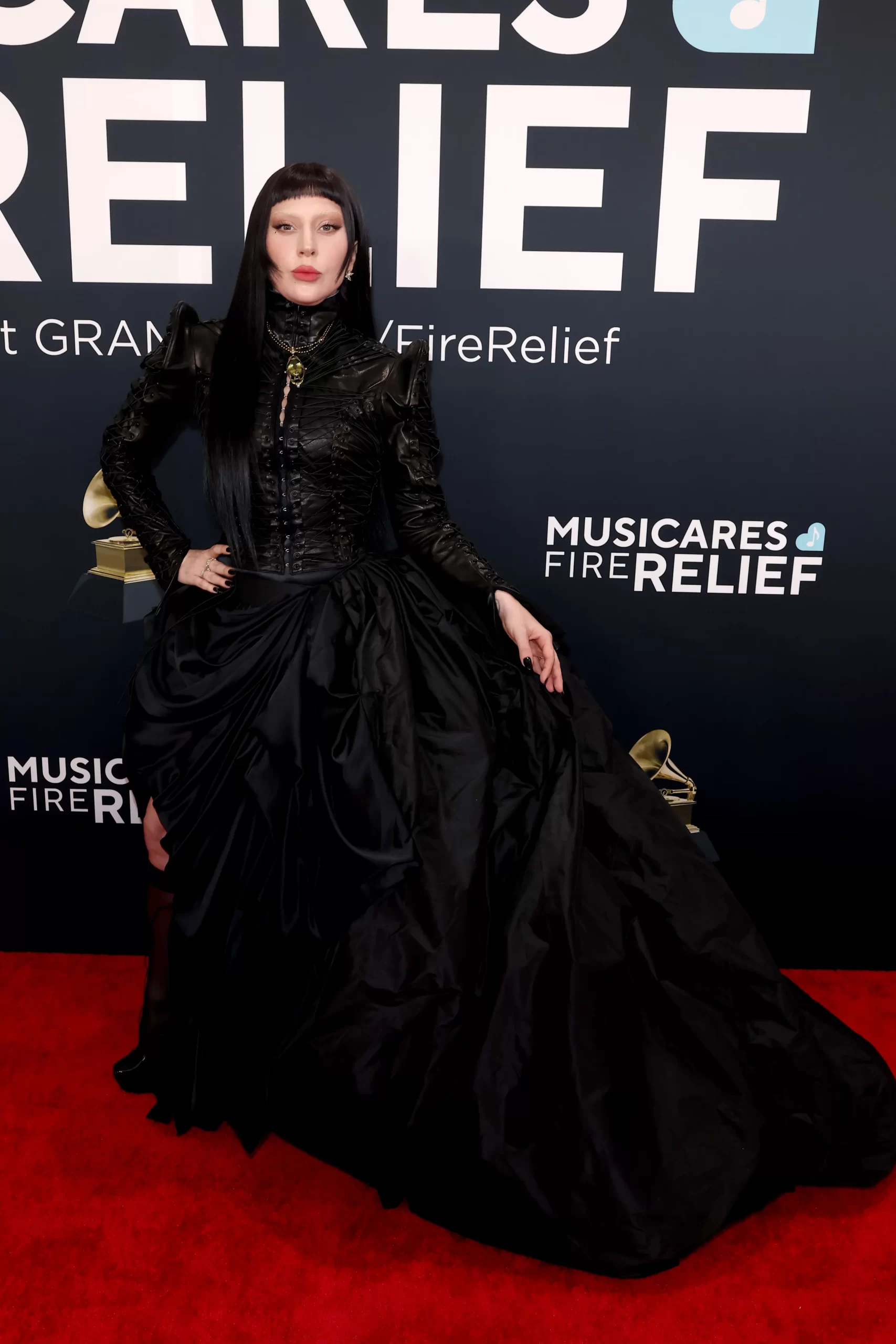 Lady Gaga in Samuel Lewis bij de Grammy's 2025