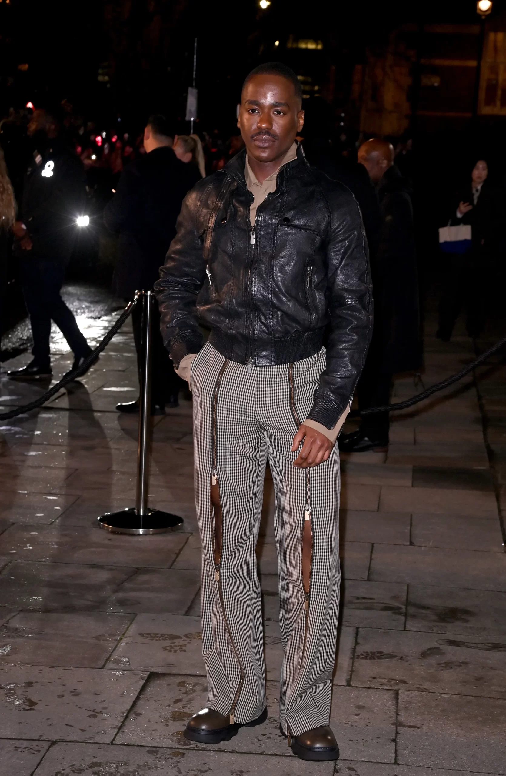 Ncuti Gatwa bij Burberry tijdens London Fashion Week herfst/winter 2025