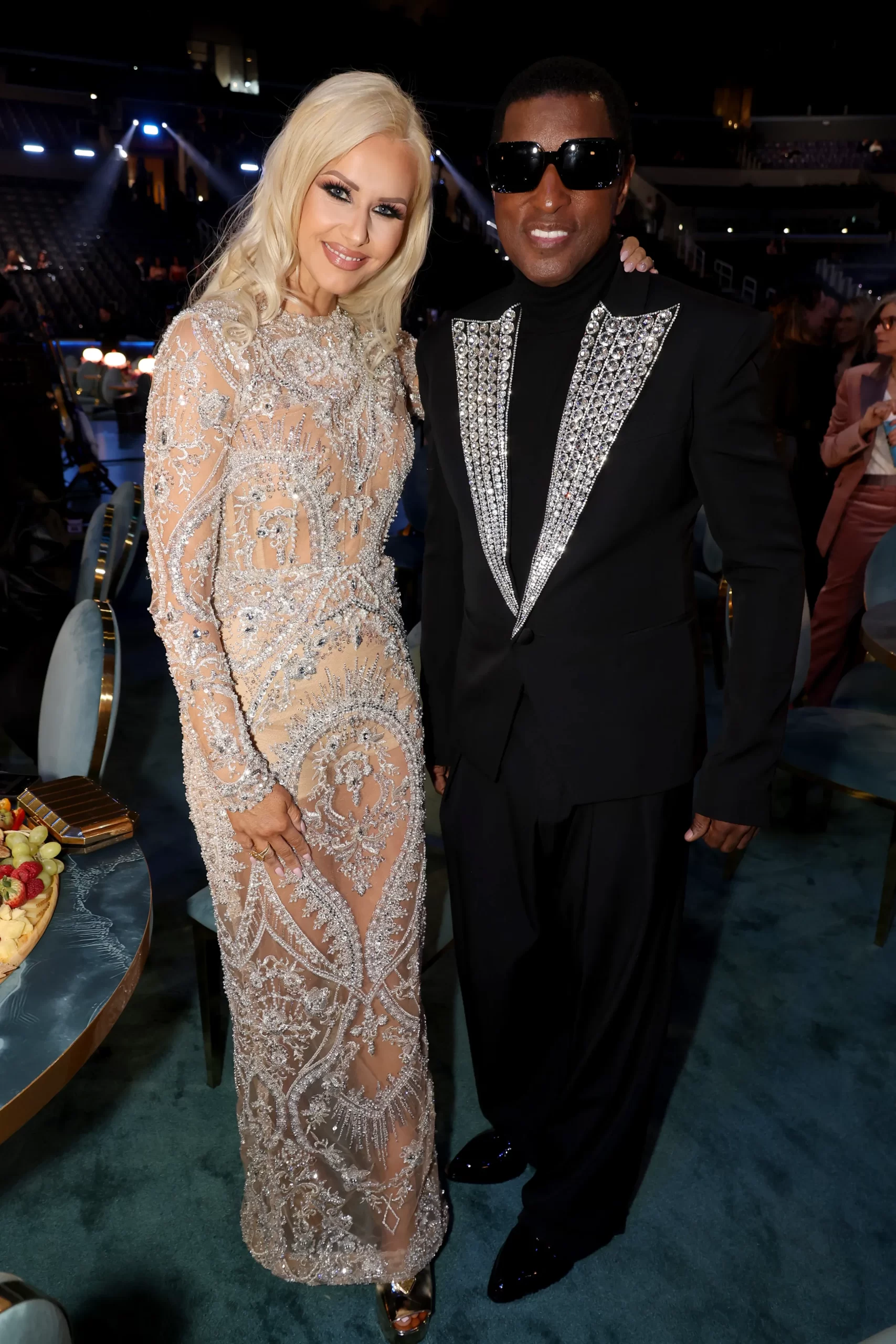 Rika Tischendorf en Babyface bij Grammy's 2025